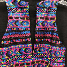 Load image into Gallery viewer, Striped Geometric Sequin Mini Shift Dress
