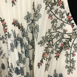 Tiered Asymmetrical Pleated Floral Dress