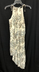 Tiered Asymmetrical Pleated Floral Dress