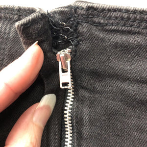 Studded Knee-Length Denim Skirt