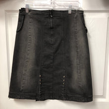 Load image into Gallery viewer, Studded Knee-Length Denim Skirt
