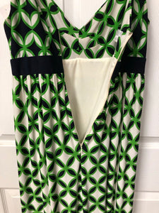 Jersey Geometric Maxi Dress