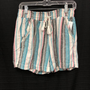 Striped Linen Blend Pull-On Shorts (Briggs)