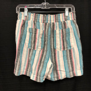 Striped Linen Blend Pull-On Shorts (Briggs)