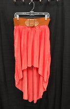 Load image into Gallery viewer, Pleated &amp; Belted Accordion High-Low Skirt
