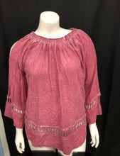 Load image into Gallery viewer, Peasant Bell Sleeve Top (Floral &amp; Ivy)
