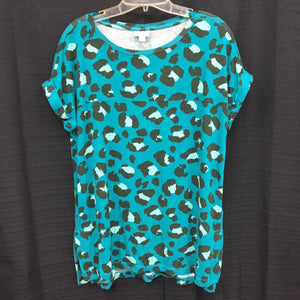 Leah Animal Print Drop SHoulder Cuff Tunic