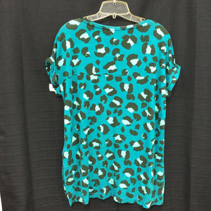 Leah Animal Print Drop SHoulder Cuff Tunic