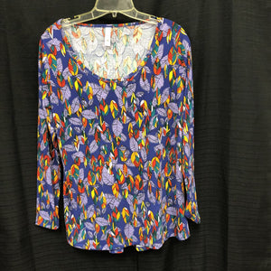 Lynnae Leaf Print Top