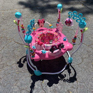 Disney Baby Bright Starts Minnie Mouse Peek-A-Boo Activity Jumper Exersaucer/Jumperoo