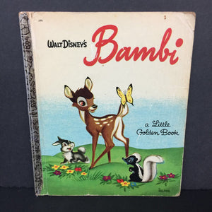Walt Disney's Bambi (Golden Book, Vintage Collectible 1948) -character hardcover