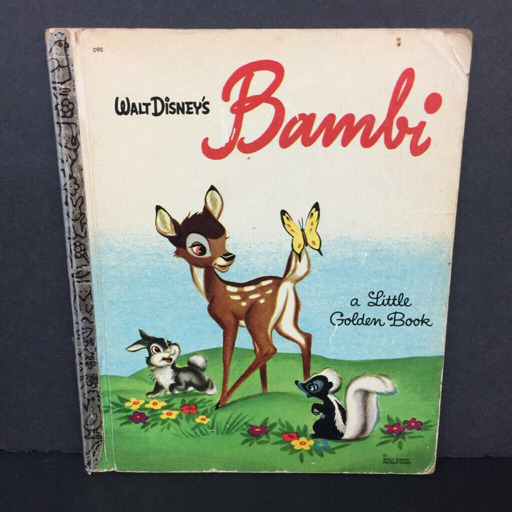 Walt Disney's Bambi (Golden Book, Vintage Collectible 1948) -character hardcover