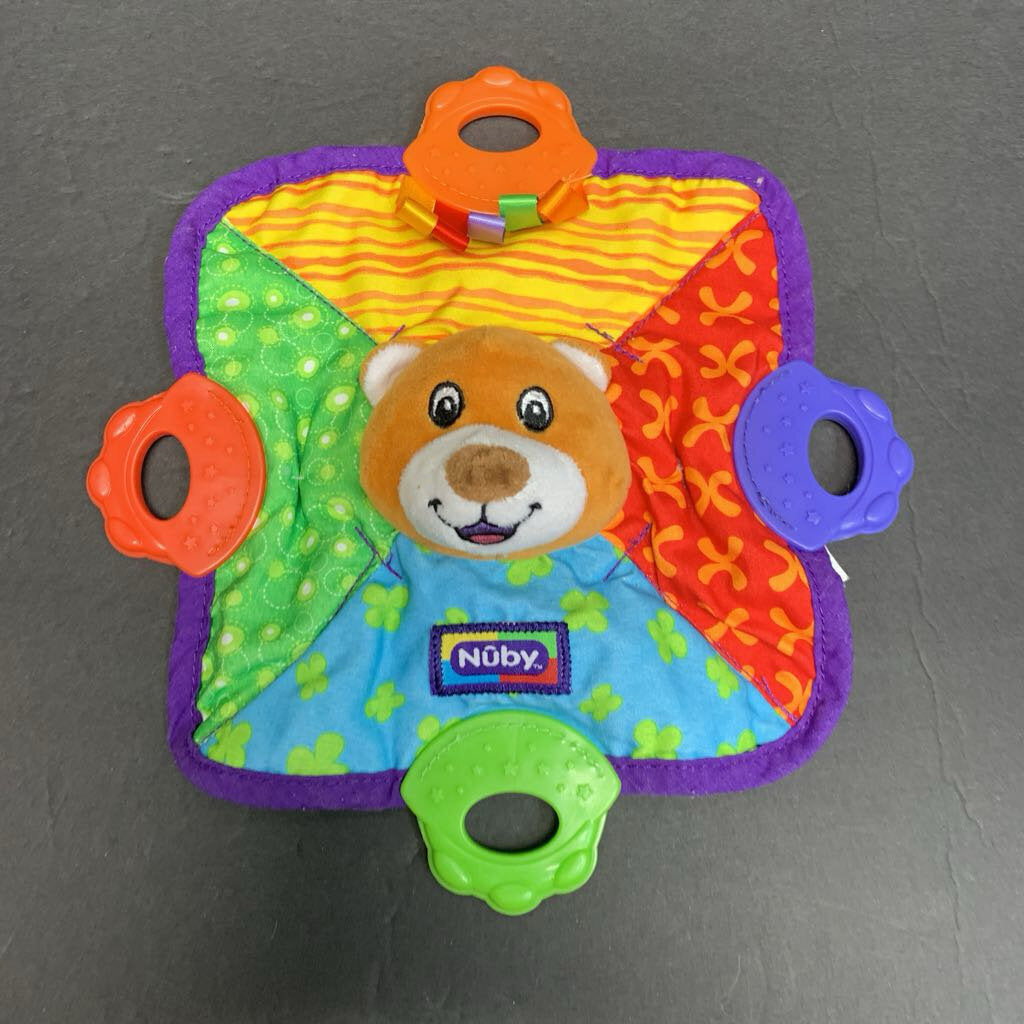 Bear Sensory Teething Security Blanket