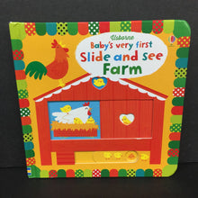 Load image into Gallery viewer, Baby&#39;s Very First Slide and See Farm (Usborne) -board
