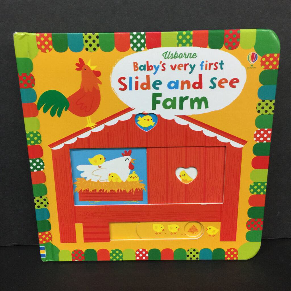 Baby's Very First Slide and See Farm (Usborne) -board
