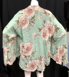 Floral Open Front Kimono Top (Loveriche)