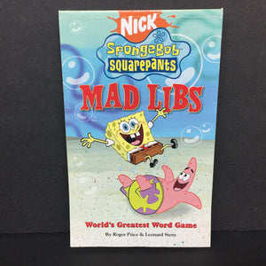 SpongeBob SquarePants Mad Libs (Roger Price & Leonard Stern) -activity character paperback