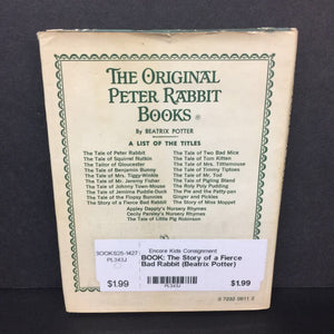 The Story of a Fierce Bad Rabbit (Beatrix Potter) (Peter Rabbit) -character hardcover