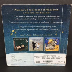On the Night You Were Born (Nancy Tillman) -board