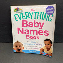 Load image into Gallery viewer, The Everything Baby Names Book From Classic To Contemporary 50000 Baby Names That You And Your Child Will Love (June Rifkin) -nursery parenting paperback
