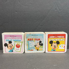 Load image into Gallery viewer, 9pk Mickey &amp; Friends Mini Board Books Set -character board
