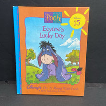 Load image into Gallery viewer, Eeyore's Lucky Day (Pooh &amp; Friends) (Disney's Out &amp; About with Pooh Grow and Learn Library Vol 15) (Ann Braybrooks) (Vintage Collectible 1996) -character hardcover
