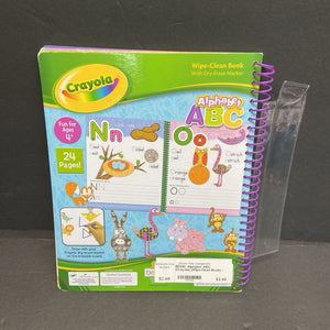 Alphabet ABC (Crayola) (Wipe-Clean Book) -workbook board