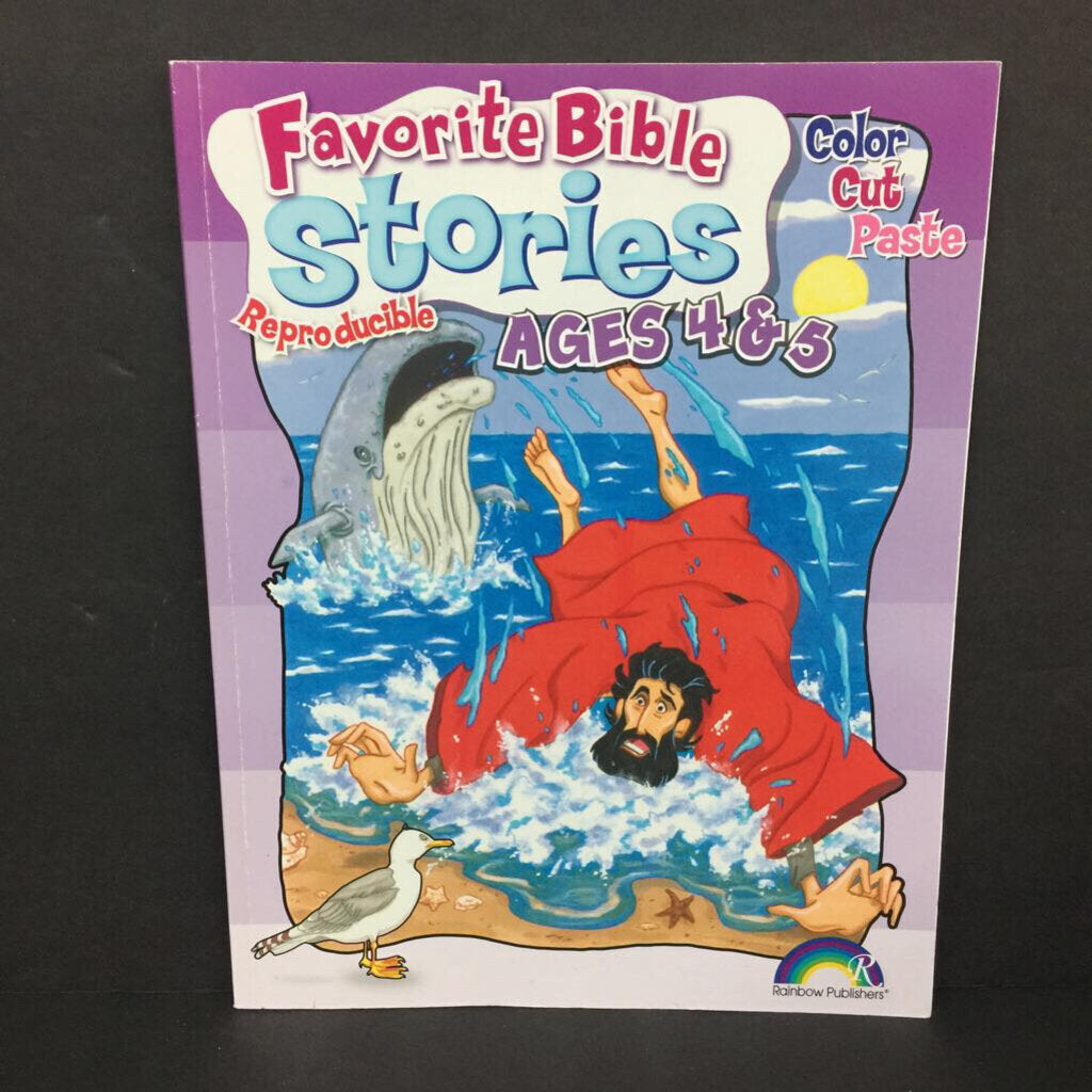 Favorite Bible Stories Ages 4 & 5 (Carolyn Passig Jensen) -activity religion paperback
