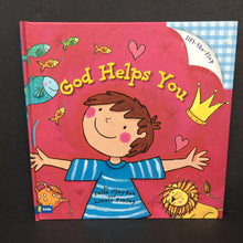 Load image into Gallery viewer, God Helps You (Julie Clayden &amp; Lizzie Finlay) (Lift-The-Flap) -religion hardcover
