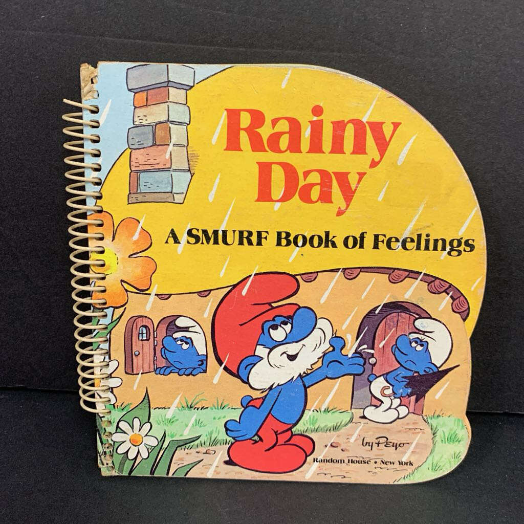 Rainy Day: A Smurf Book of Feelings (Vintage Collectible 1982) -character board
