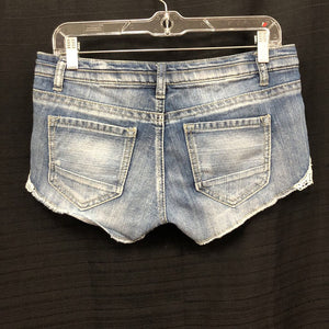 Lace Denim Shorts