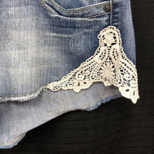 Load image into Gallery viewer, Lace Denim Shorts
