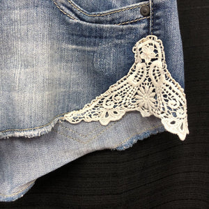 Lace Denim Shorts