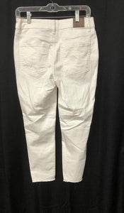 High Rise Ripped Double Button Denim Jeggings