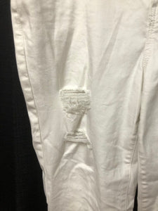 High Rise Ripped Double Button Denim Jeggings