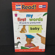 Load image into Gallery viewer, My First Words (Your Baby Can Read!: Early Language Development System) (Slide &amp; Learn) (Robert C. Titzer) (Language) -educational board

