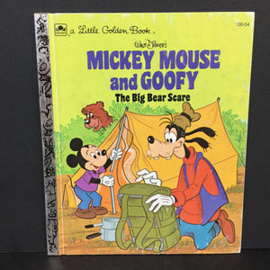The Big Bear Scare (Walt Disney's Mickey Mouse and Goofy / Mickey & Friends) (Golden Book Vintage Collectible c.1978) -character hardcover