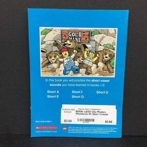 LEGO City Phonics Workbook #1: Short Vowels (Quinlan B. Lee) -character activity paperback
