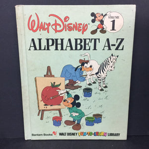 Walt Disney Alphabet A-Z (Fun-To-Learn Library Vol 1) -character reader hardcover