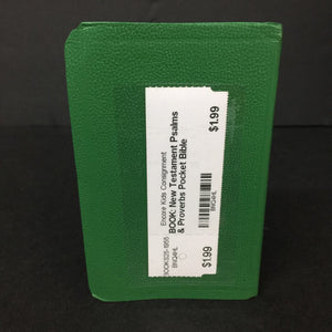 New Testament Psalms & Proverbs Pocket Bible (Gideon) (Green Cover) -religion paperback