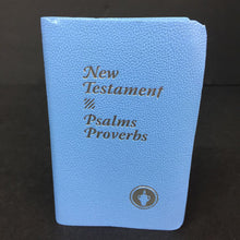 Load image into Gallery viewer, New Testament Psalms &amp; Proverbs Pocket Bible (Gideon) (Blue Cover) -religion paperback
