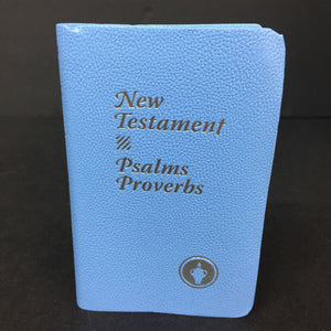 New Testament Psalms & Proverbs Pocket Bible (Gideon) (Blue Cover) -religion paperback