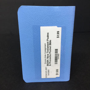 New Testament Psalms & Proverbs Pocket Bible (Gideon) (Blue Cover) -religion paperback