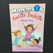 Load image into Gallery viewer, Amelia Bedelia Sleeps Over (I Can Read Level 1) (Herman Parish) -character reader paperback

