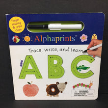Load image into Gallery viewer, Alphaprints: Trace, Write, and Learn ABC (Finger Tracing &amp; Wipe Clean) (Roger Priddy) -educational workbook board
