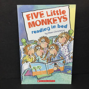 Five Little Monkeys Reading in Bed (Eileen Christelow) -character reader paperback