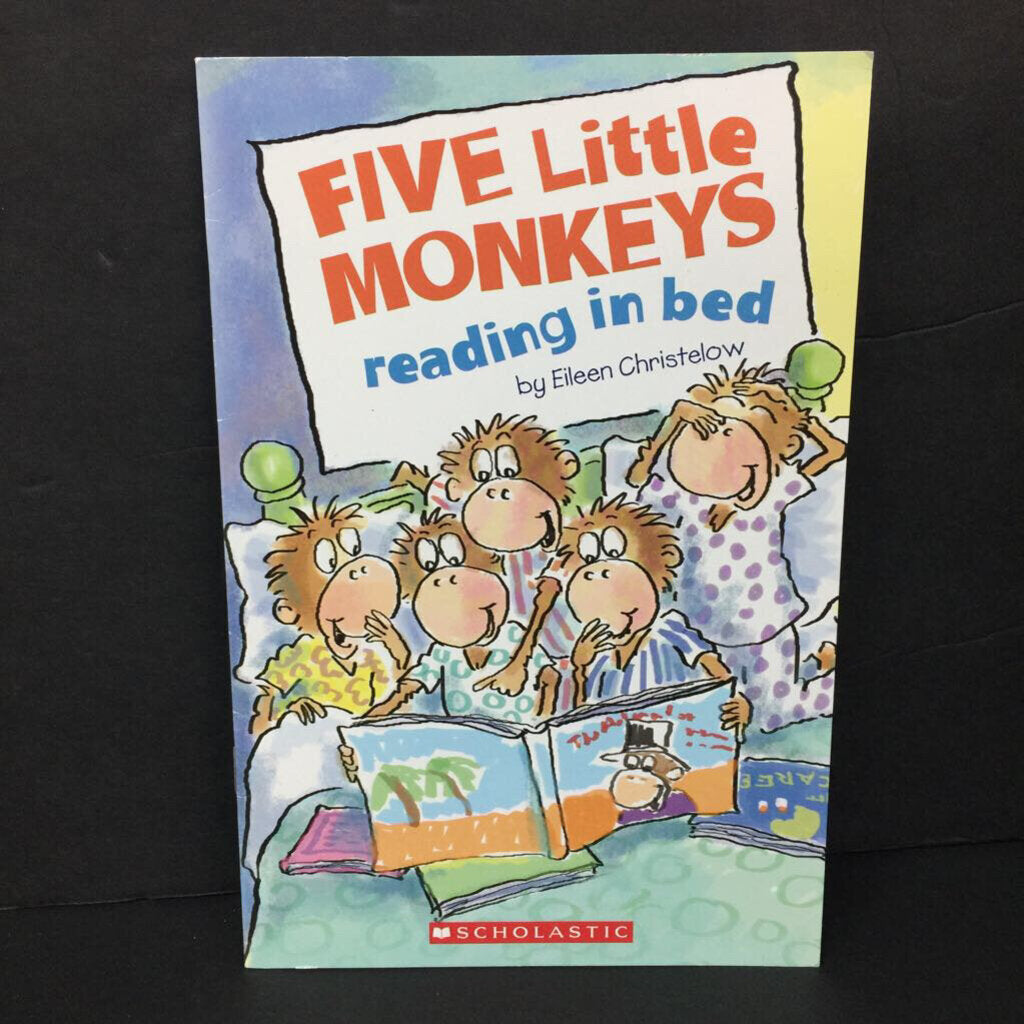 Five Little Monkeys Reading in Bed (Eileen Christelow) -character reader paperback