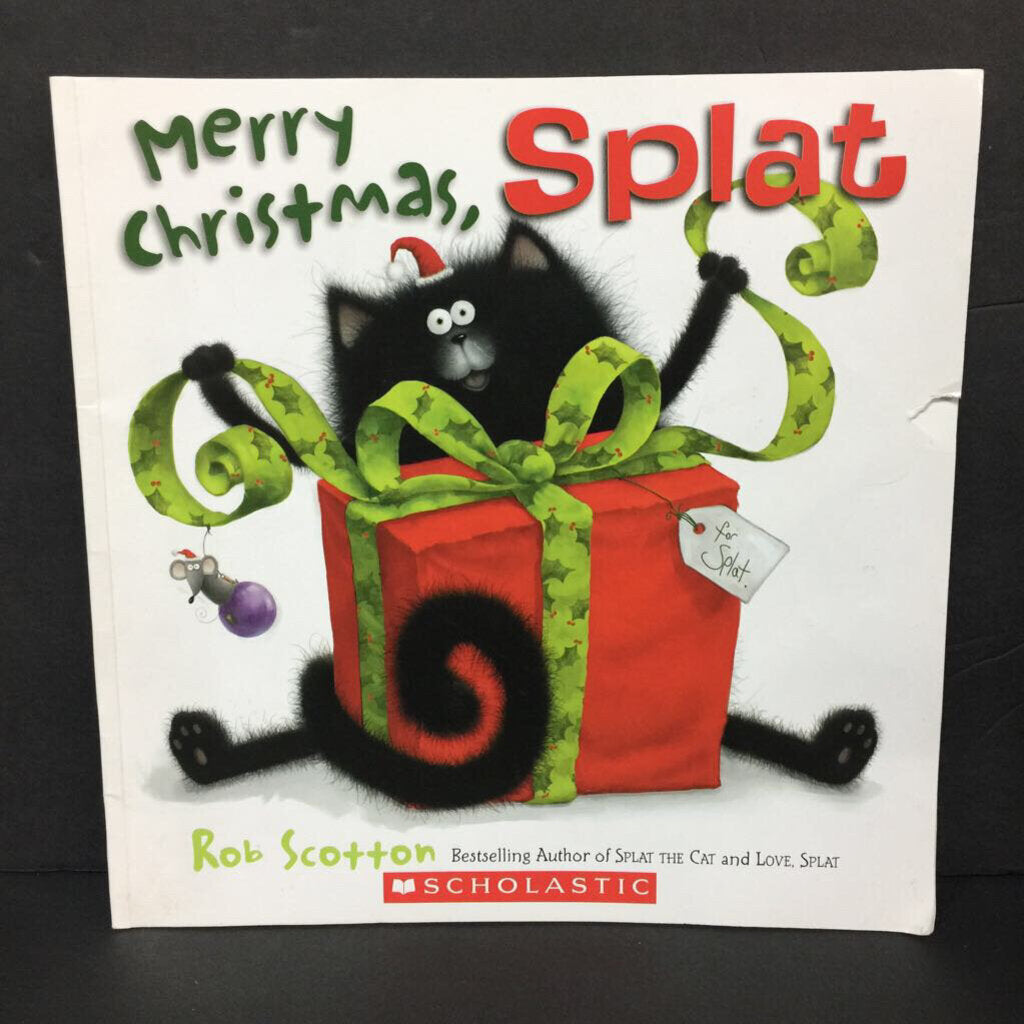 Merry Christmas, Splat (Splat the Cat) (Rob Scotton) (Season: Winter, Holiday) -character paperback