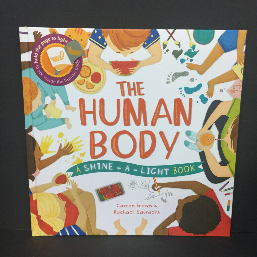 The Human Body: A Shine-a-Light Book (Carron Brown & Rachael Saunder) (Anatomy) -educational hardcover