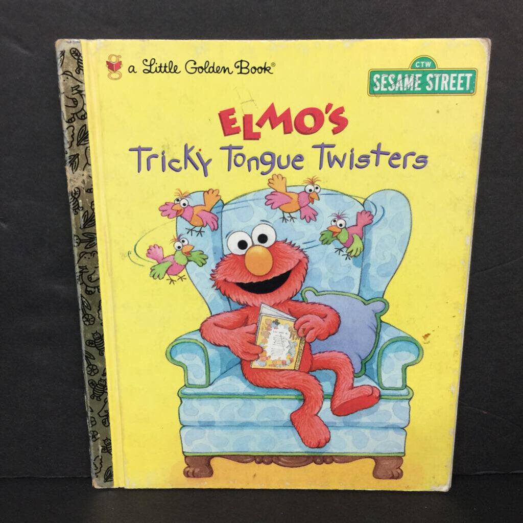 Elmo's Tricky Tongue Twisters (Sesame Street) (Golden Book) -character hardcover